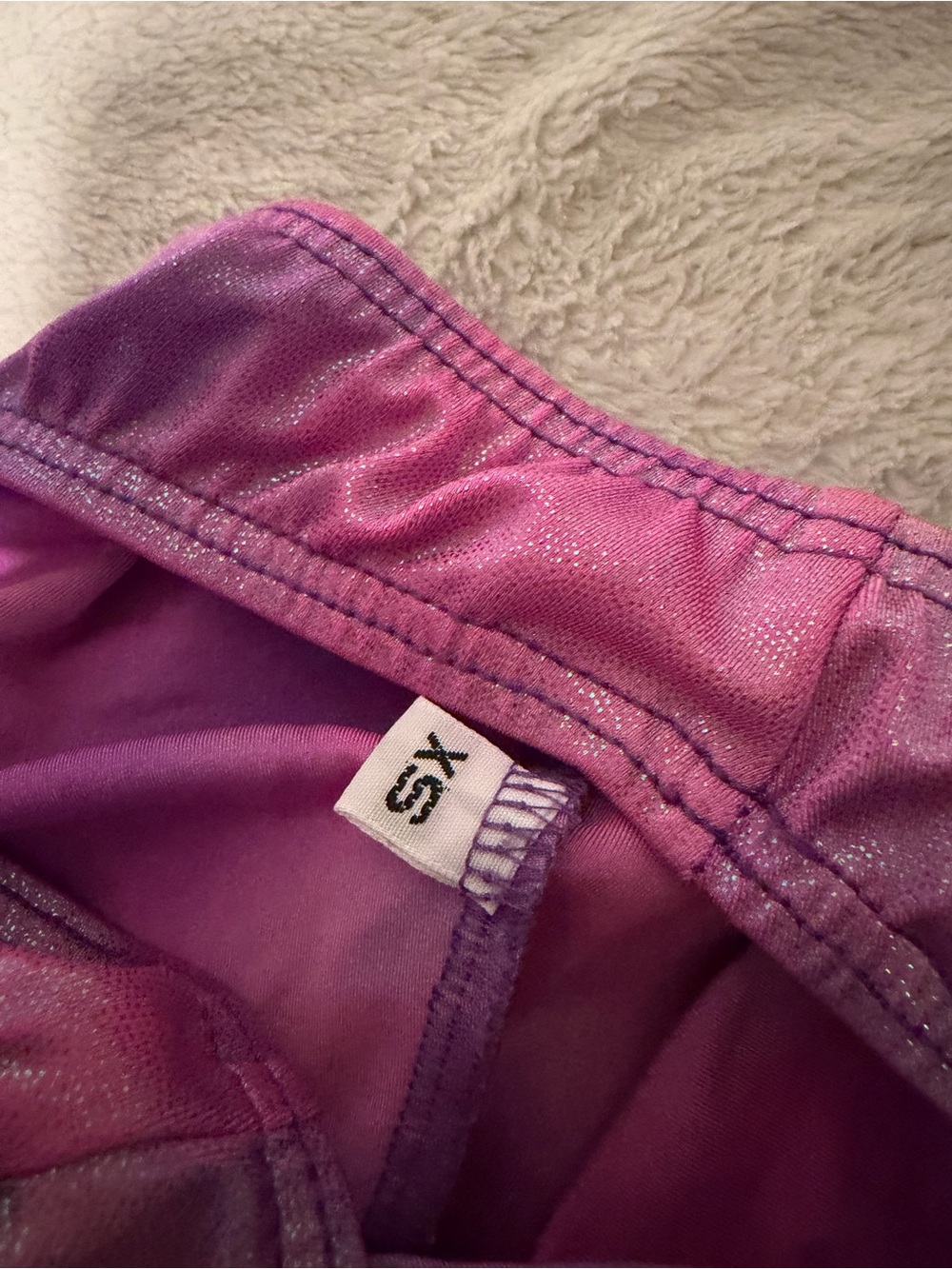 Destira Girls Pink Purple Galaxy Leotard with Rhinestone Moon - Picture 4 of 4